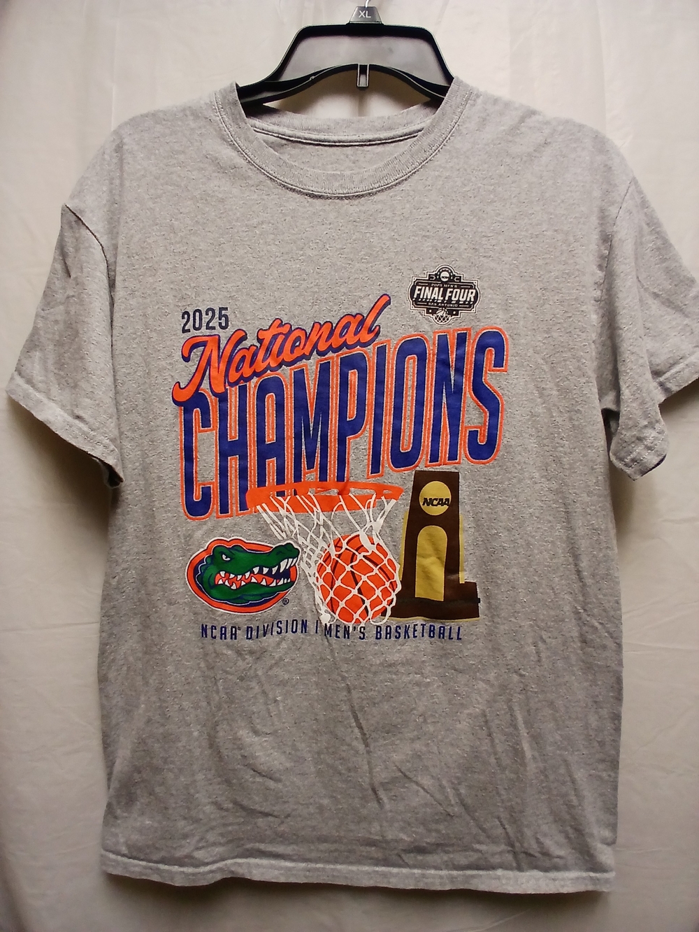 Men's Gray 'National Champions' Basketball Tee